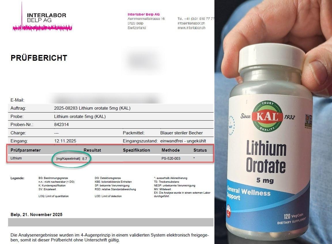 Lithium Orotat/Carbonat / 120 Kapseln à 5mg (nur noch auf Wunsch) – Bild 3